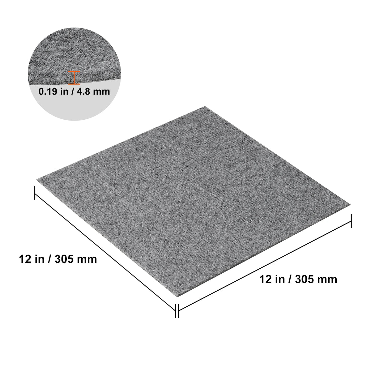 Soft Padded Peel And Stick Adhesive Carpet Tiles For Home