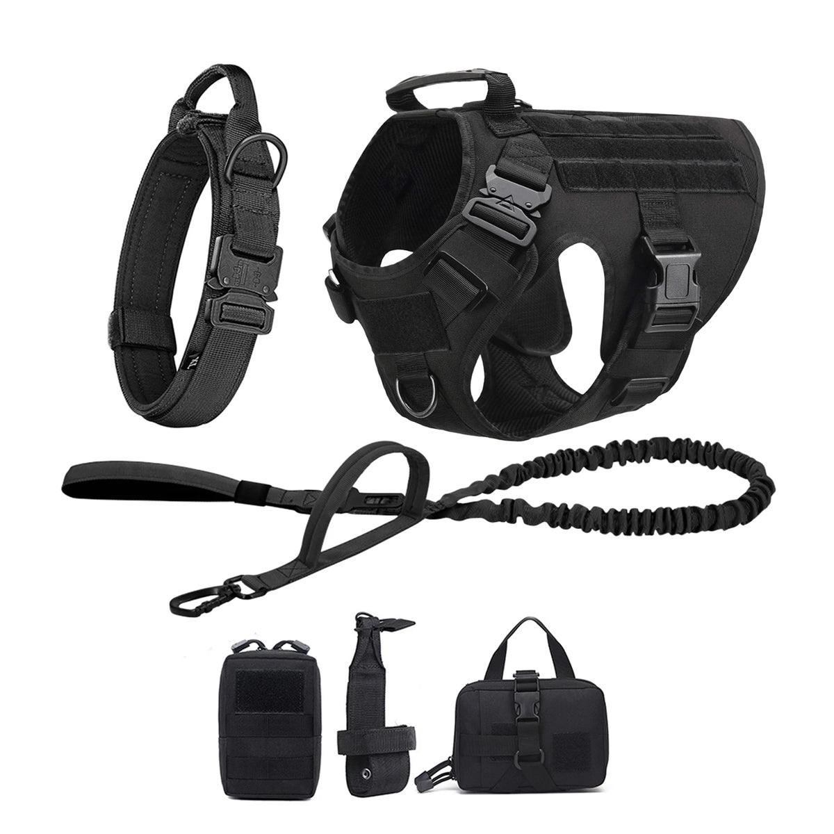 PETRAVEL Tactical Dog Harness With Padded Quick Release Buckle