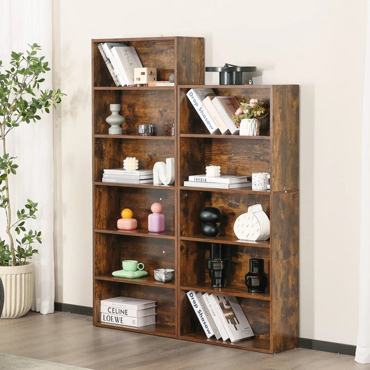 JHK Modern Open Wooden Bookcase For Home And Office