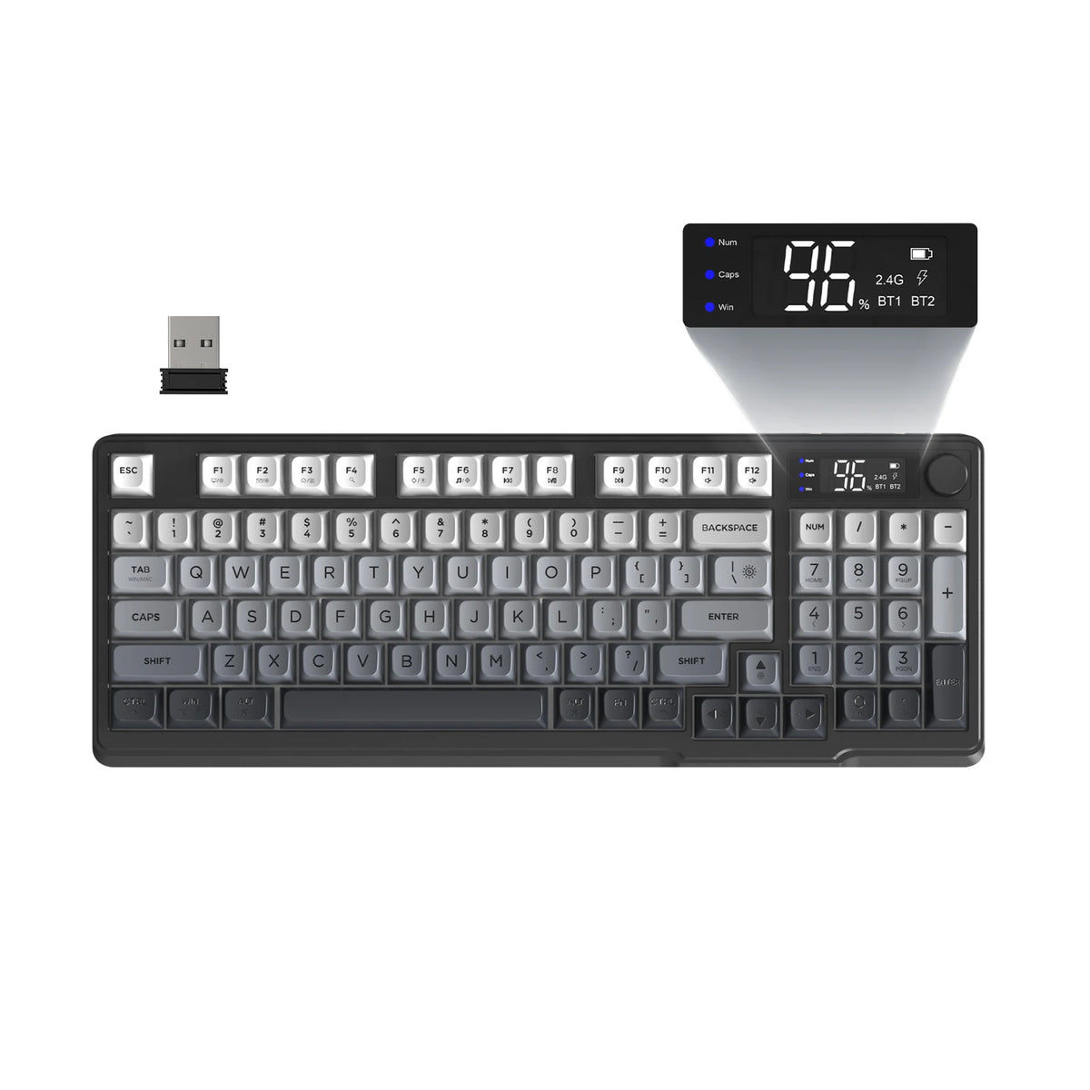Attack Shark M96 Wireless Gaming Keyboard With Display And Knob