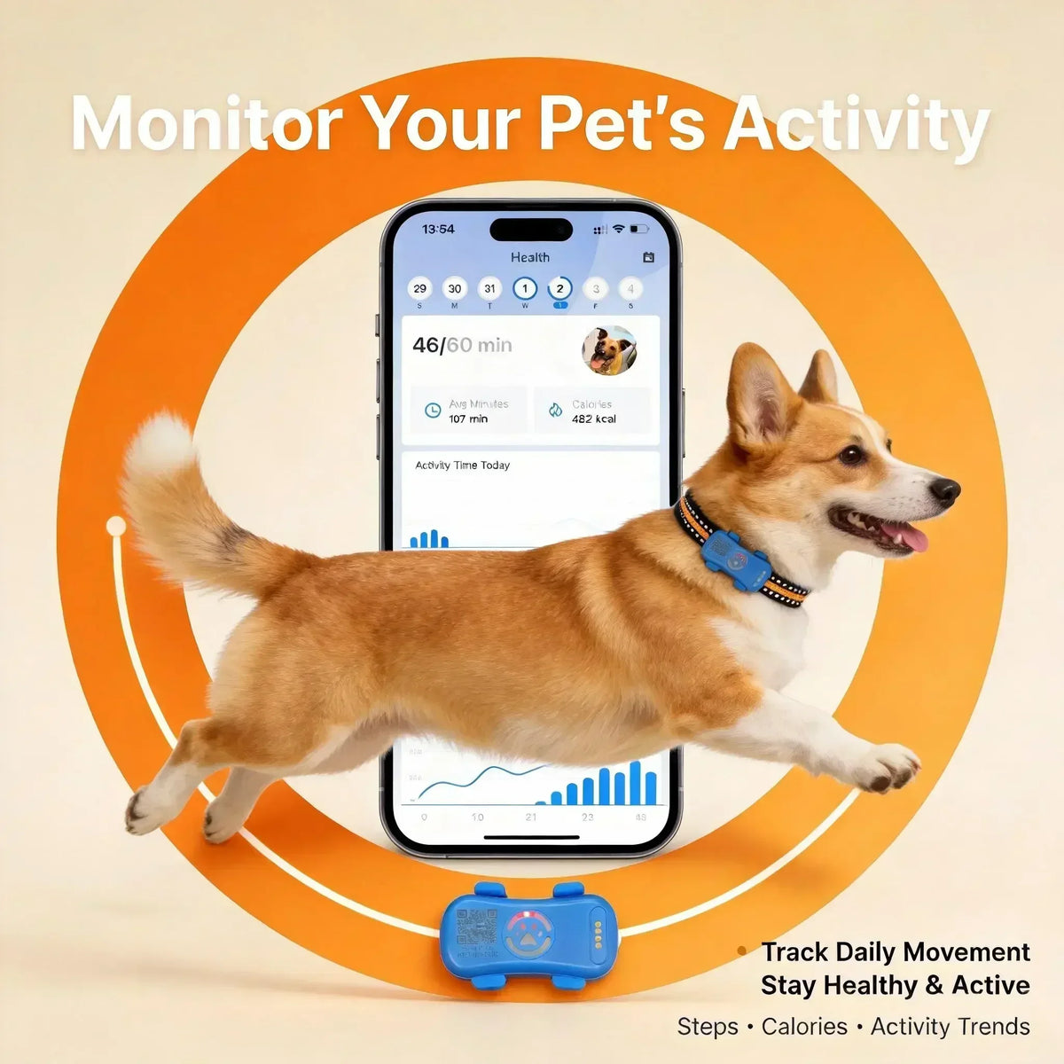 WANWAYTECH 4G GPS Pet Tracker With Live Location Monitoring