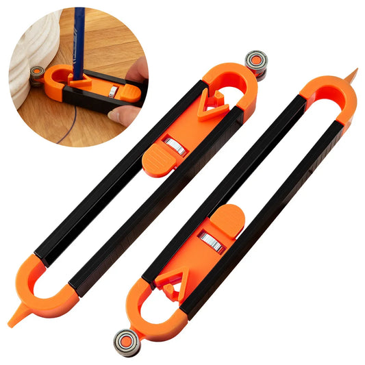 LOZLIN Adjustable Locking Profile Scribing Ruler Precision Contour Gauge Irregular Shape Duplicator Measuring Tool for Woodworking Flooring Cabinetry Tile Pipe Fitting Trim Carpentry DIY Home Improvement