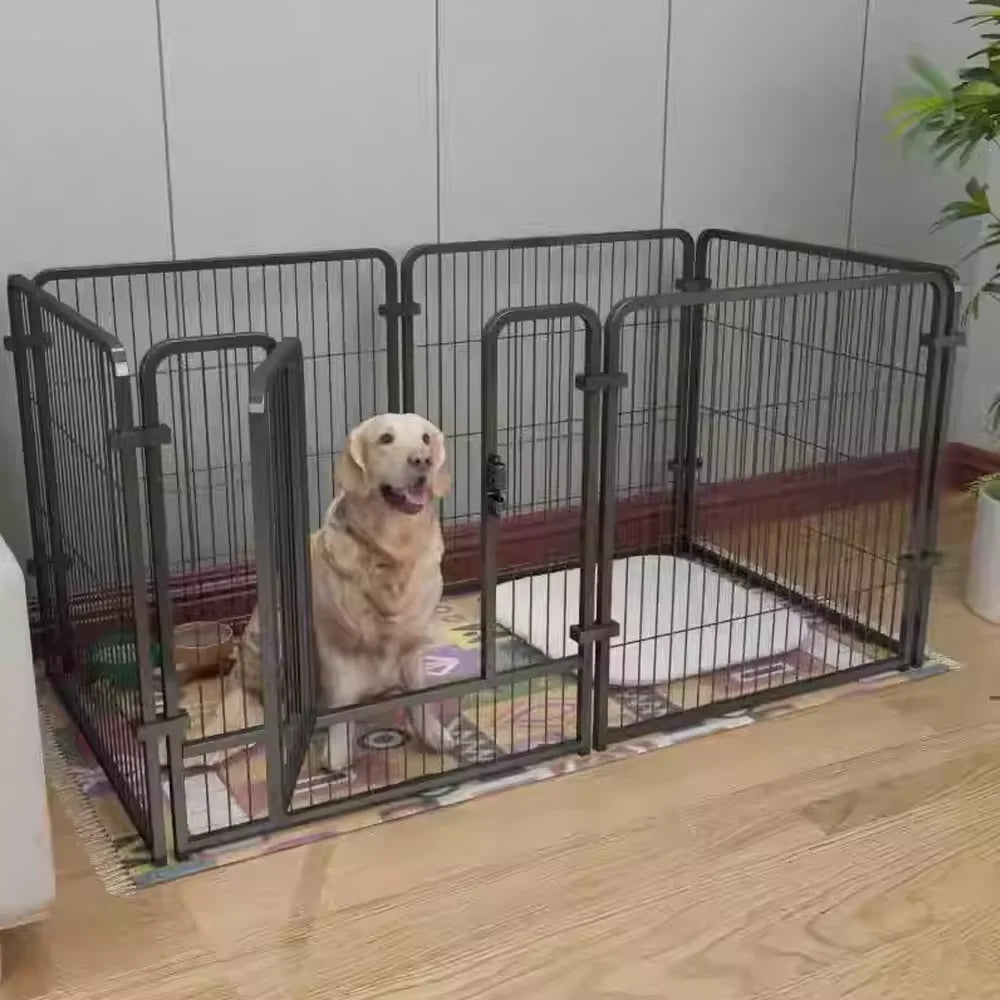 Foldable Stainless Steel Dog Playpen And Pet Exercise Fence