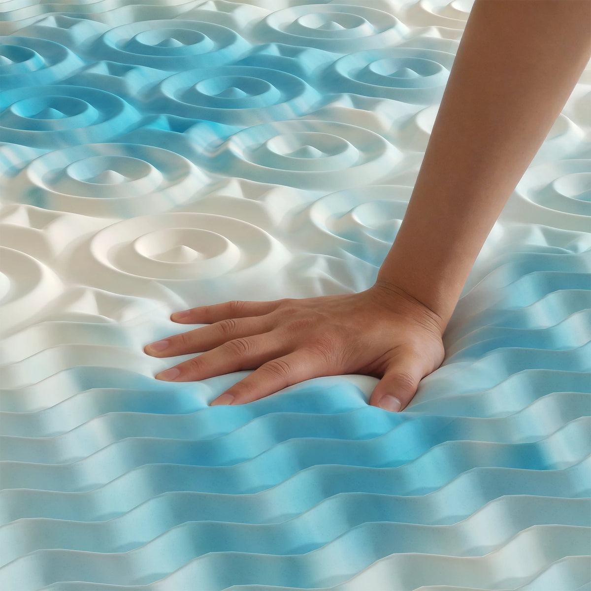 JHK Cooling Gel Memory Foam Mattress Topper With Pressure Relief
