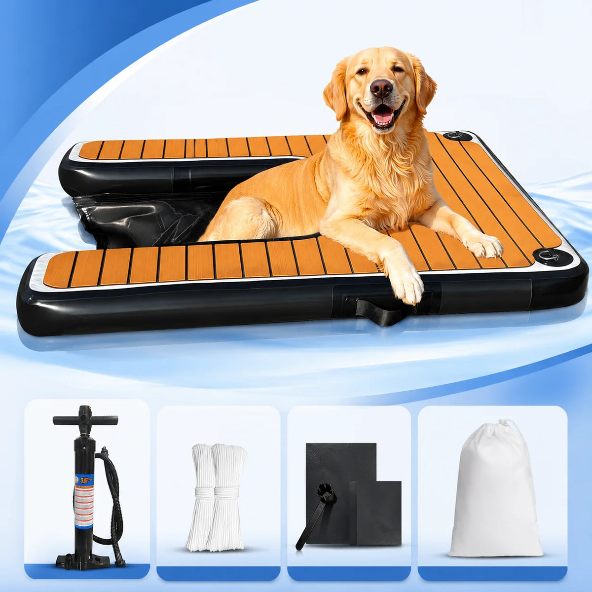 VANCEN Inflatable Dog Ramp for Easy Water and Beach Access