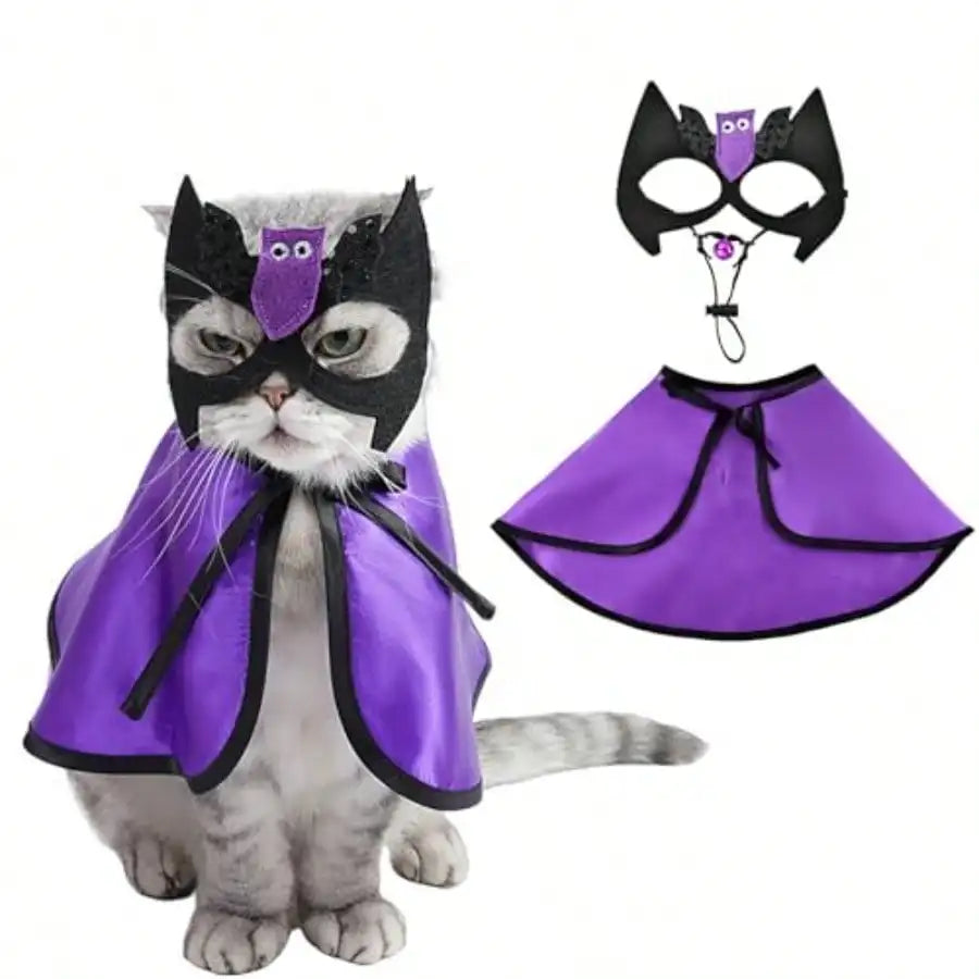 Pet Halloween Vampire Bat Cape Costume For Dogs And Cats