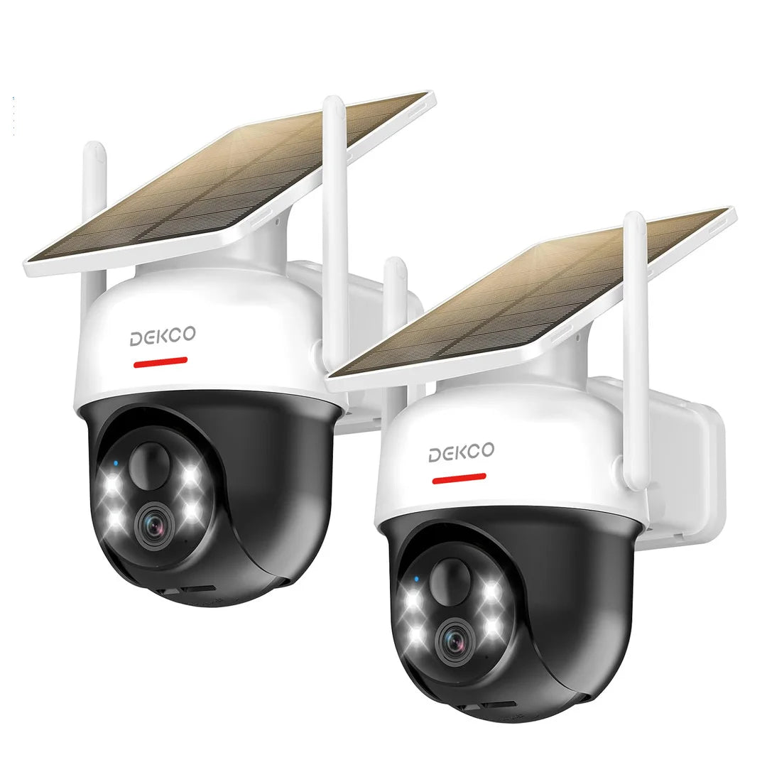 Dekco 3MP Solar WiFi PtZ Security Camera With Night Vision