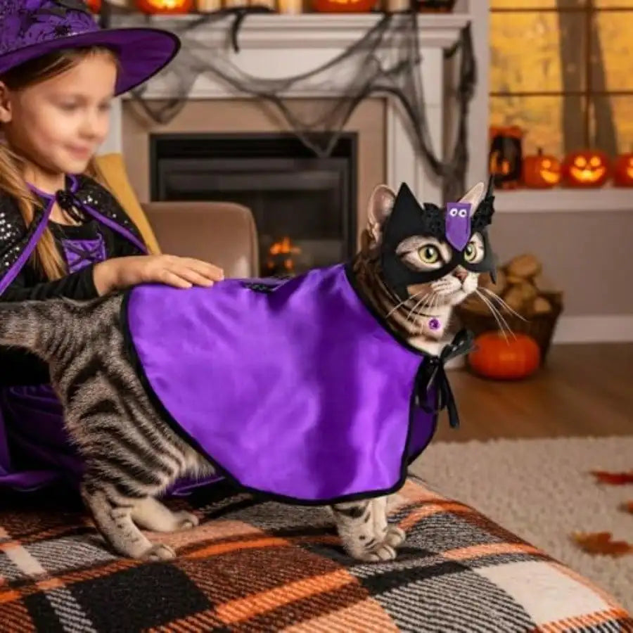 Pet Halloween Vampire Bat Cape Costume For Dogs And Cats
