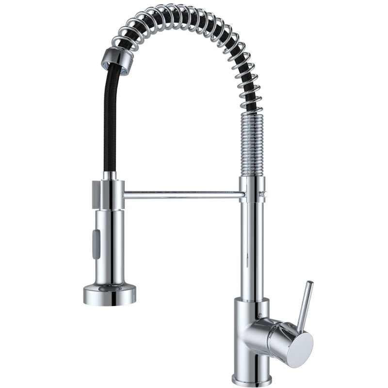 Wanmivezlo Stainless Steel Pull Down Kitchen Faucet With 360 Rotation