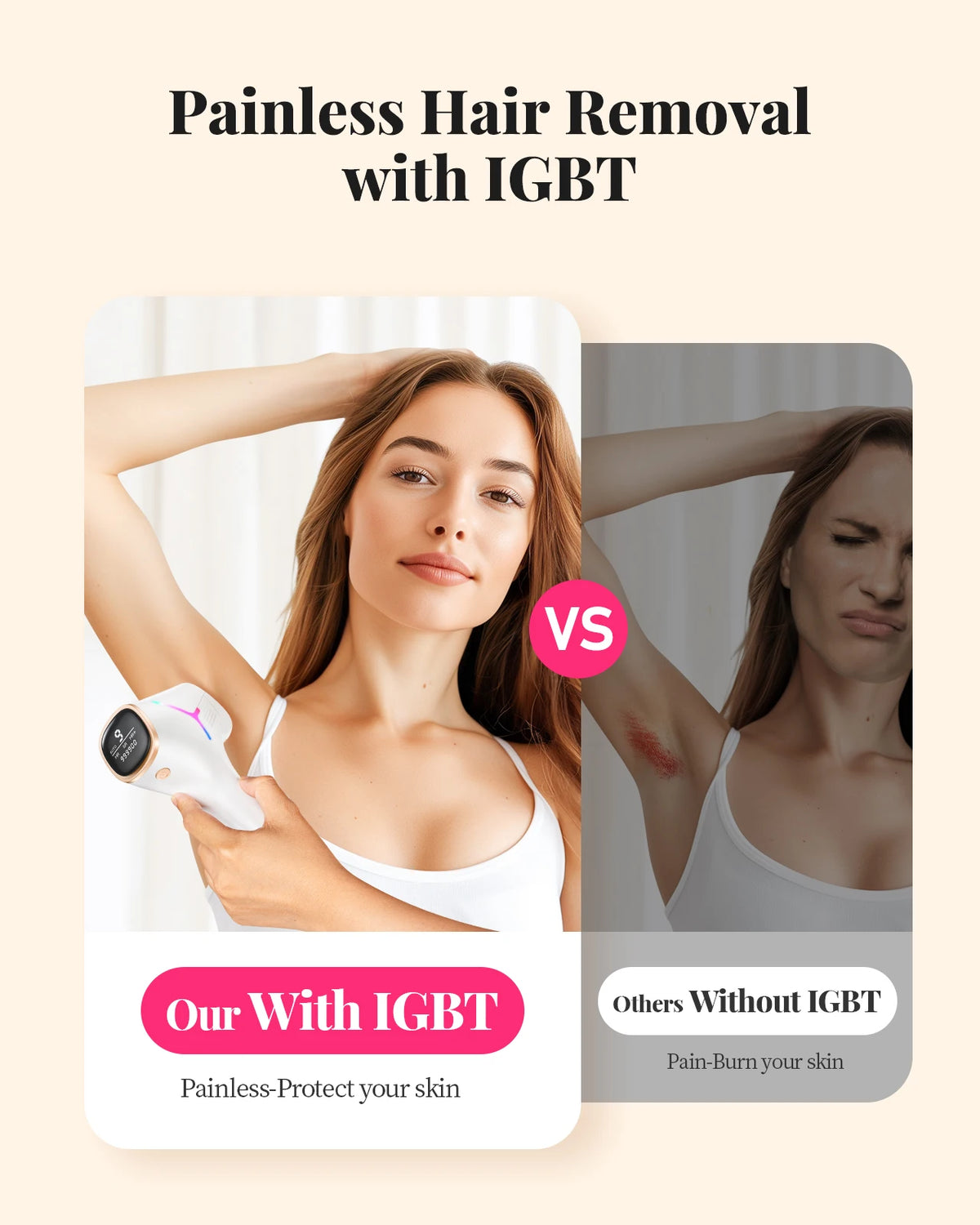 Totmizby IPL Hair Removal Device for Face Bikini and Body