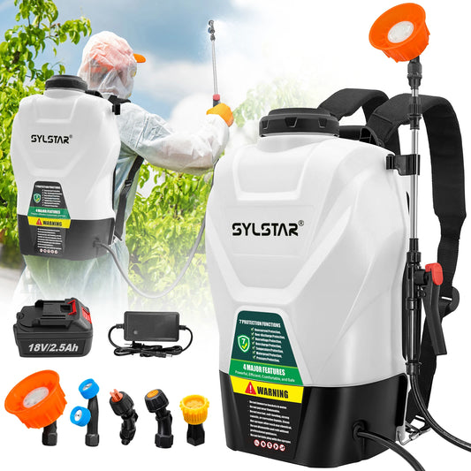 21V Rechargeable Backpack Garden Electric Sprayer With Wand And Nozzles