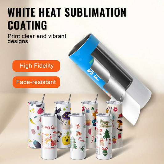 SucceBuy Blank Sublimation Tumblers Stainless Steel Drinkware Set