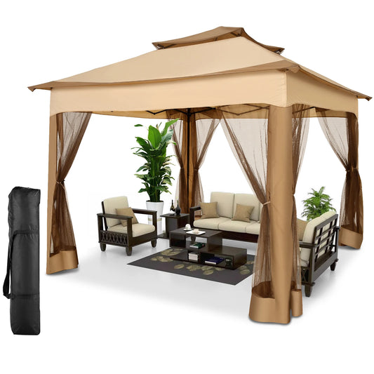 Tooluck Pop Up Gazebo One Push With Mosquito Netting