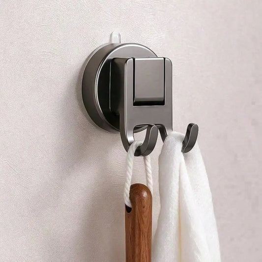Double Suction Cup Wall Mount Hook For Bathroom Storage