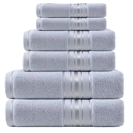 Luxury 6 Piece Cotton Turkish Towel Set For Bathroom