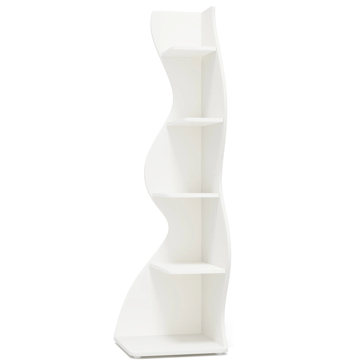 Tribesigns Modern Wooden Corner Shelf With Storage Bookcase