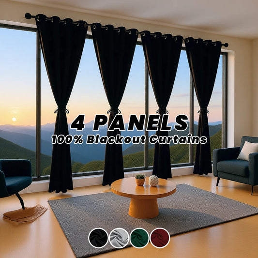 Thermal Blackout Curtains With Noise Reduction And Privacy Drapes