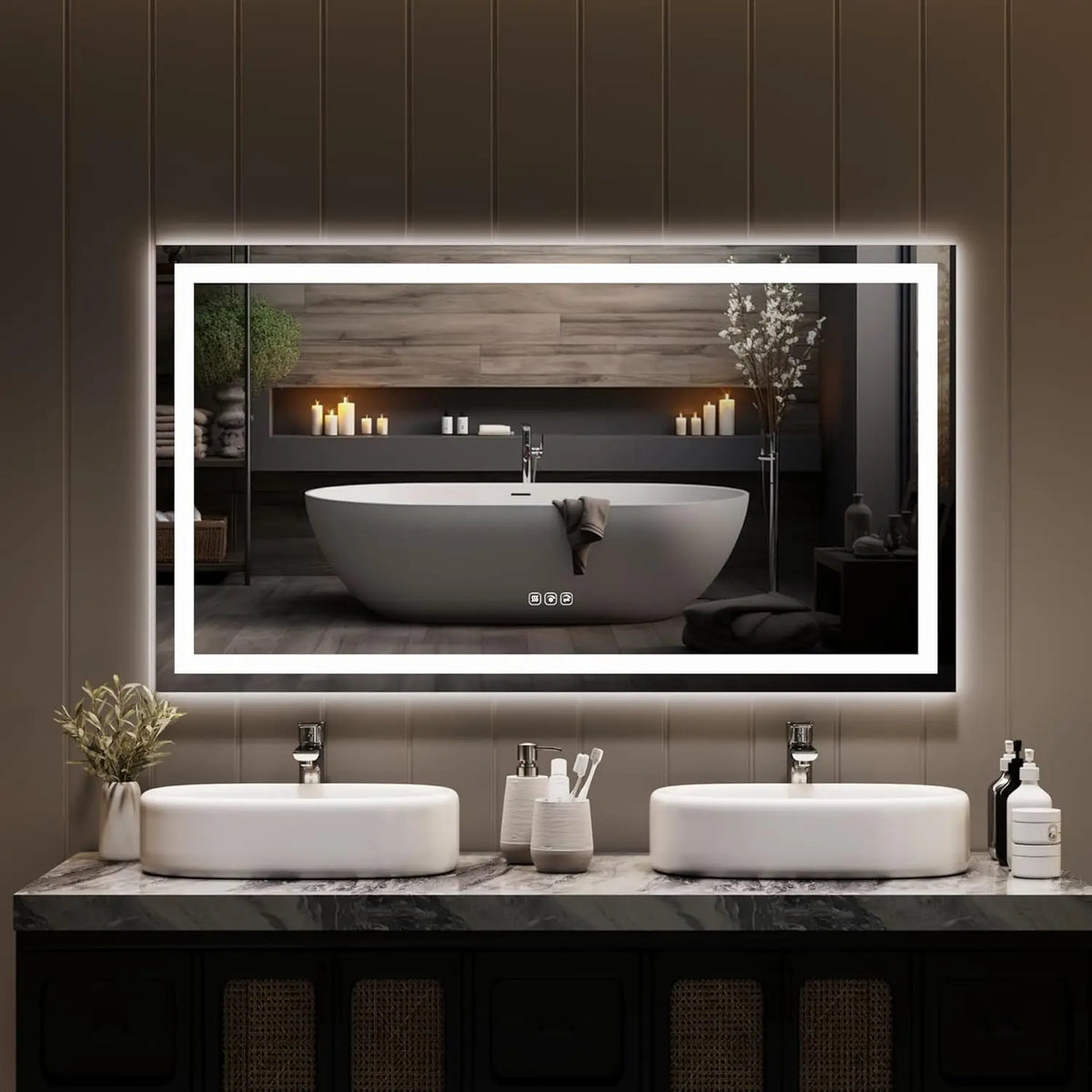 TWISTER CK LED Bathroom Mirror Dimmable Anti Fog Lighting