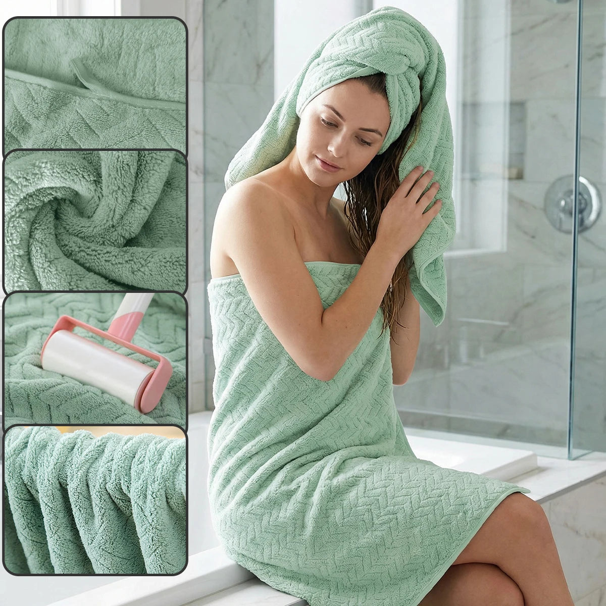 Premium Microfiber 12 Piece Towel Set For Modern Bathrooms