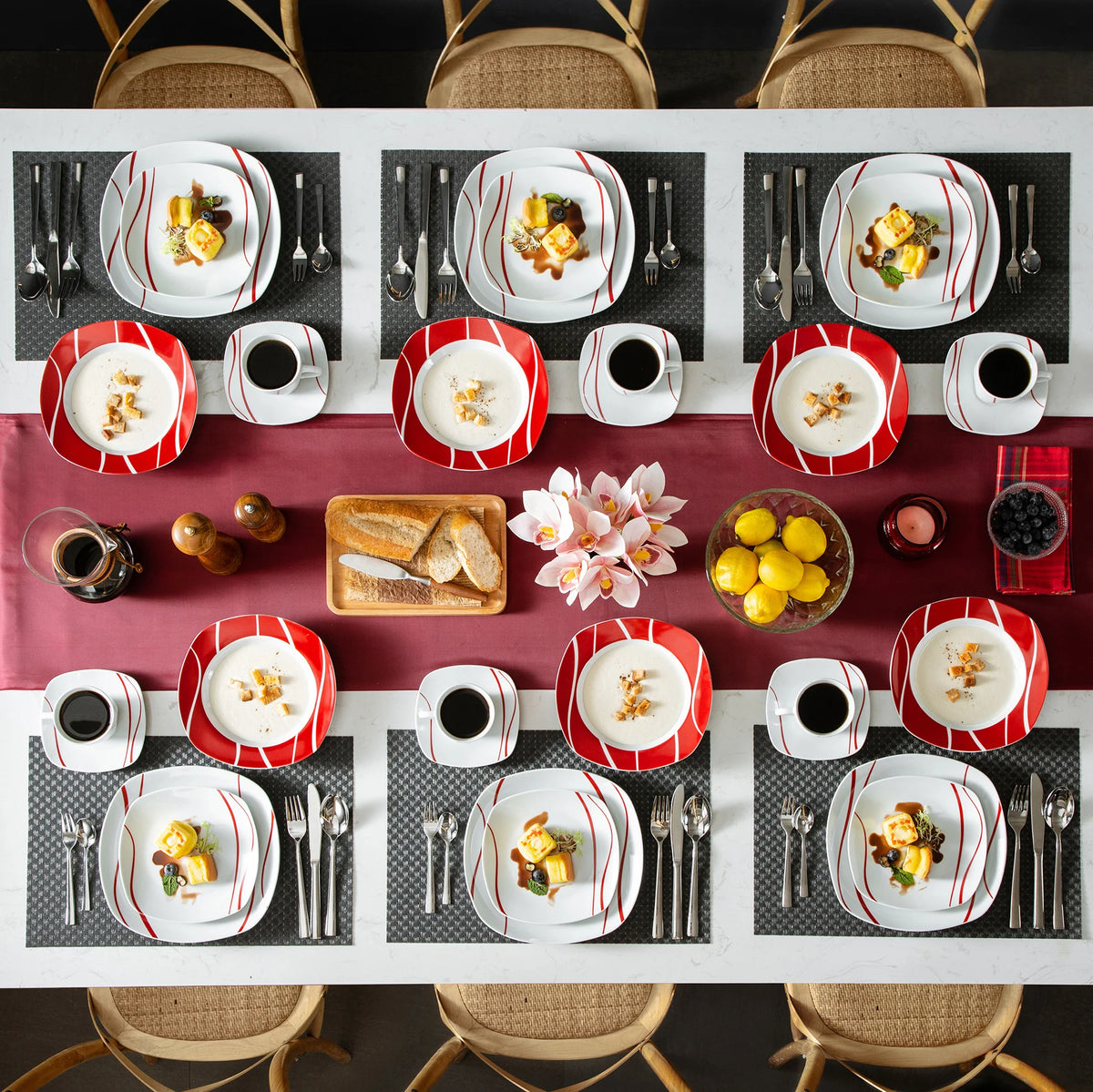 Malacasa Felisa Porcelain Dinnerware Set For Home Dining